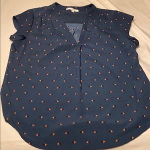 Navy blue geometric shirt